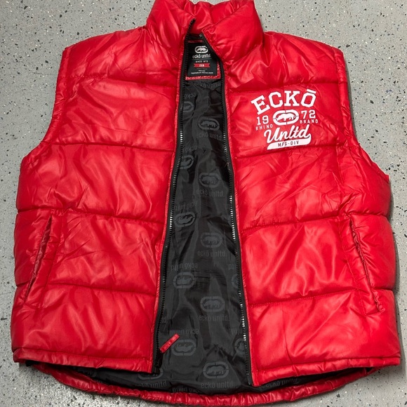 ECKO UNLIMITED UNLTD RED BUBBLE PUFFER JACK VEST SIZE 2XL 2XB - Picture 3 of 6